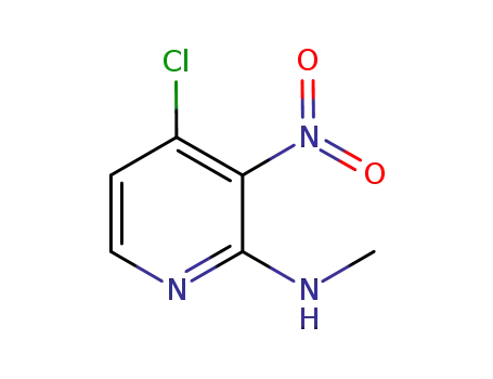 Molecular Structure of 884340-46-9 ((4-Chloro-3-nitro-pyridin-2-yl)-methyl-amine)
