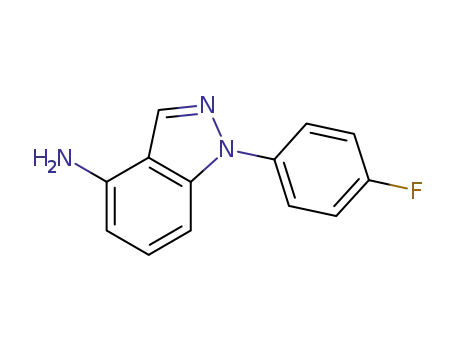 Molecular Structure of 913002-87-6 (1H-Indazol-4-amine, 1-(4-fluorophenyl)-)