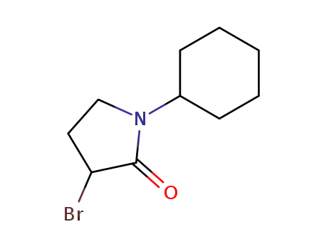 Molecular Structure of 852287-61-7 (2-Pyrrolidinone, 3-bromo-1-cyclohexyl-)