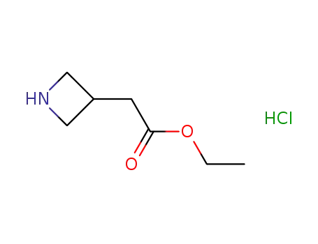 Molecular Structure of 712317-32-3 (3-AZETIDINEACETIC ACID ETHYL ESTER HYDROCHLORIDE)