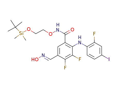 Benzamide,
N-[2-[[(1,1-dimethylethyl)dimethylsilyl]oxy]ethoxy]-3,4-difluoro-2-[(2-fluor
o-4-iodophenyl)amino]-5-[(E)-(hydroxyimino)methyl]-