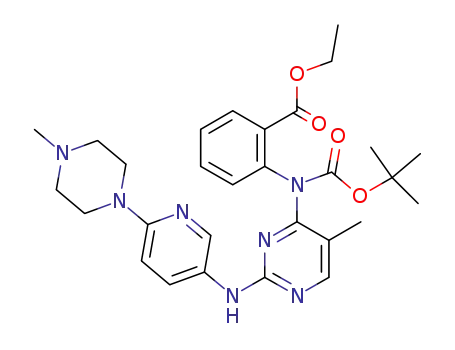 ethyl 2-[{[(1,1-dimethylethyl)oxy]carbonyl}(5-methyl-2-{[6-(4-methyl-1-piperazinyl)-3-pyridinyl]amino}-4-pyrimidinyl)amino]benzoate