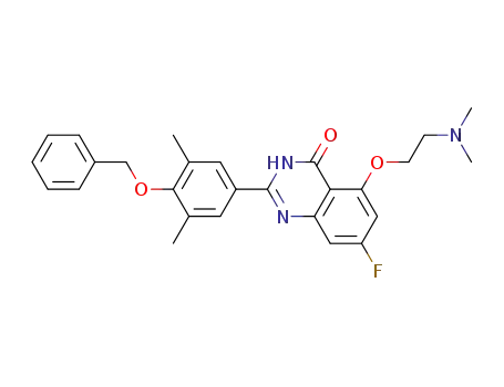 2-(4-benzyloxy-3,5-dimethylphenyl)-5-(2-dimethylaminoethoxy)-7-fluoro-3H-quinazolin-4-one