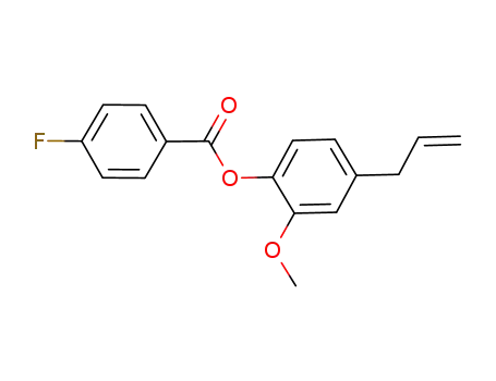 Molecular Structure of 1017682-26-6 (4-fluoro-benzoic acid 4-allyl-2-methoxy-phenyl ester)