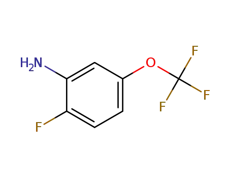 Molecular Structure of 116369-23-4 (2-fluoro-3-trifluoromethoxy aniline)