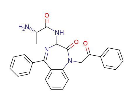 Propanamide,
2-amino-N-[2,3-dihydro-2-oxo-1-(2-oxo-2-phenylethyl)-5-phenyl-1H-1,4-
benzodiazepin-3-yl]-, (2S)-