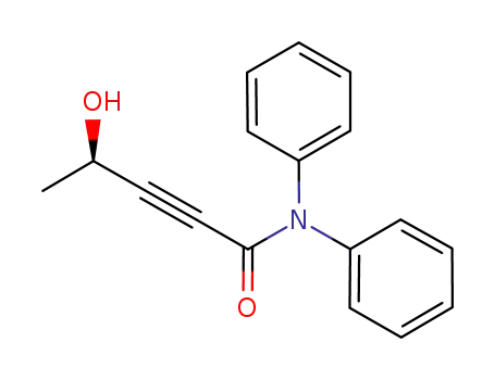 Molecular Structure of 899809-61-1 (4-hydroxy-N,N-diphenyl-(4R)-2-Pentynamide)