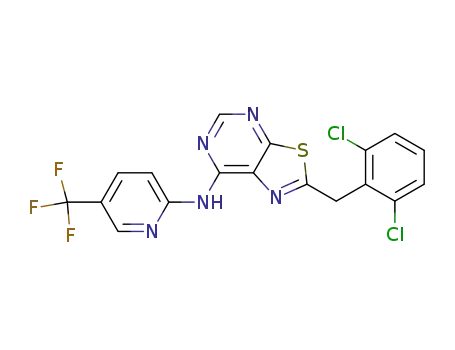 [2-(2,6-Dichloro-benzyl)-thiazolo[5,4-d]pyrimidin-7-yl]-(5-trifluoromethyl-pyridin-2-yl)-amine