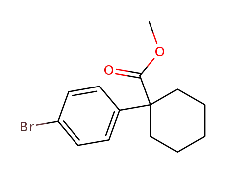 Molecular Structure of 1236357-63-3 (methyl 1-(4-bromophenyl)cyclohexanecarboxylate)