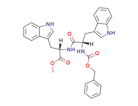 Molecular Structure of 17689-58-6 (L-Tryptophan, N-[N-[(phenylmethoxy)carbonyl]-L-tryptophyl]-, methyl
ester)