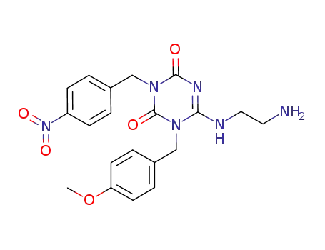 1,3,5-Triazine-2,4(1H,3H)-dione,
6-[(2-aminoethyl)amino]-1-[(4-methoxyphenyl)methyl]-3-[(4-nitrophenyl)
methyl]-