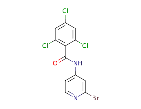 Molecular Structure of 1258298-03-1 (N-(2-bromopyridin-4-yl)-2,4,6-trichlorobenzamide)