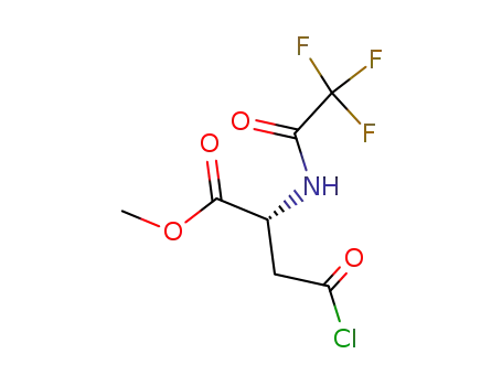 Molecular Structure of 161553-08-8 ((R)-N-trifluoroacetylaspartic acid-4-chloride-1-methyl ester)