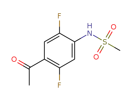 Molecular Structure of 910487-21-7 (N-(4-acetyl-2,5-difluorophenyl)methanesulfonamide)