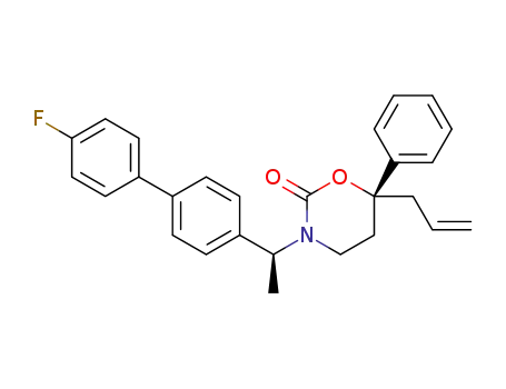 (R)-6-allyl-3-((S)-1-(4'-fluoro-[1,1'-biphenyl]-4-yl)ethyl)-6-phenyl-1,3-oxazinan-2-one