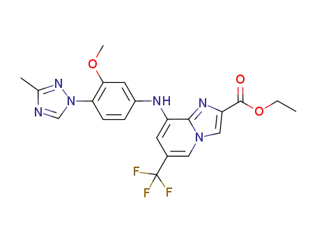 C<sub>21</sub>H<sub>19</sub>F<sub>3</sub>N<sub>6</sub>O<sub>3</sub>