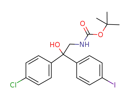 [2-(4-chloro-phenyl)-2-hydroxy-2-(4-iodo-phenyl)ethyl]-carbamic acid tert-butyl ester