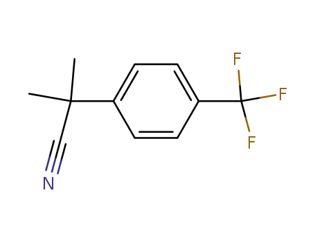 Molecular Structure of 32445-87-7 (2-Methyl-2-(4-trifluoroMethyl-phenyl)-propionitrile)
