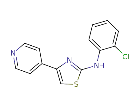 Molecular Structure of 708997-01-7 (N-[2-chlorophenyl]-4-(4-pyridinyl)-1,3-thiazol-2-amine)