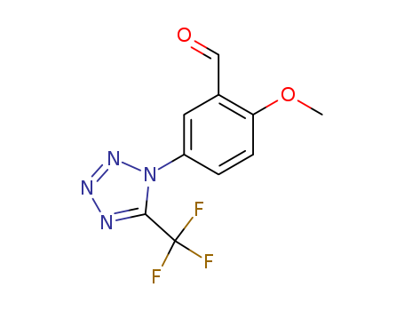 2-methoxy-5-[5-(trifluoromethyl)tetrazol-1-yl]benzaldehyde
