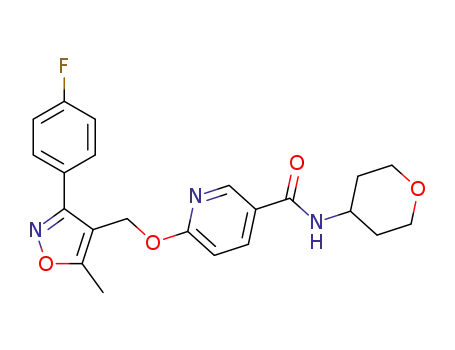 6-[3-(4-fluoro-phenyl)-5-methyl-isoxazol-4-ylmethoxy]-N-(tetrahydro-pyran-4-yl)-nicotinamide