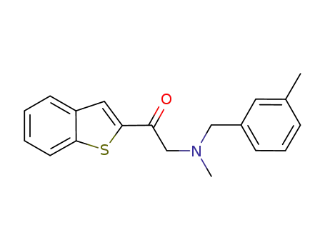 Molecular Structure of 877263-62-2 (Ethanone,
1-benzo[b]thien-2-yl-2-[methyl[(3-methylphenyl)methyl]amino]-)