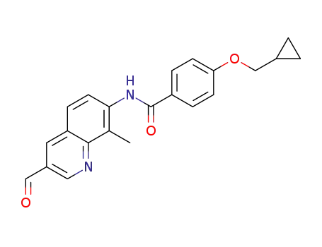4-(cyclopropylmethoxy)-N-(3-formyl-8-methylquinolin-7-yl)benzamide