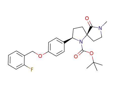 1,1-dimethylethyl (2R,5R)-2-(4-{[(2-fluorophenyl)methyl]oxy}phenyl)-7-methyl-6-oxo-1,7-diazaspiro[4.4]nonane-1-carboxylate