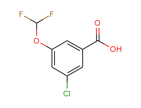 Molecular Structure of 433926-80-8 (Benzoic acid, 3-chloro-5-(difluoromethoxy)-)