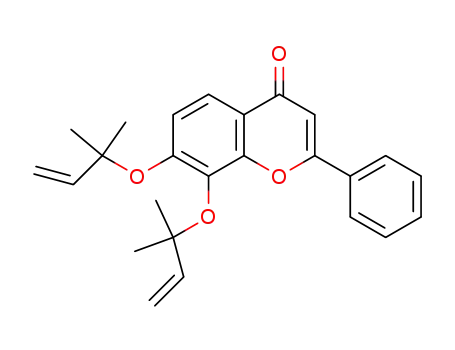 7,8-bis-(1,1-dimethyl-allyloxy)-2-phenyl-4H-chromen-4-one