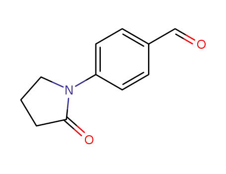 Molecular Structure of 36151-45-8 (4-(2-Oxo-1-pyrrolidinyl)benzaldehyde)