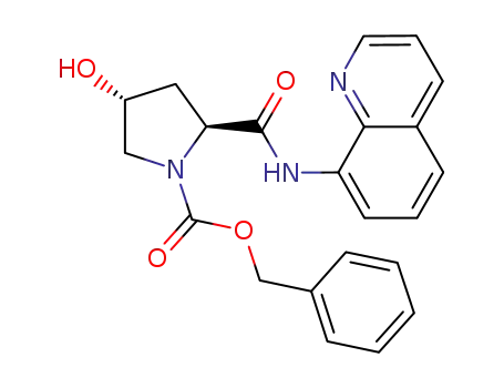 1-Pyrrolidinecarboxylic acid, 4-hydroxy-2-[(8-quinolinylamino)carbonyl]-,
phenylmethyl ester, (2S,4R)-