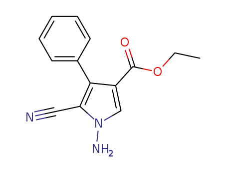 Molecular Structure of 310431-14-2 (1-AMINO-3-CARBETHOXY-4-PHENYL-5-CYANOPYRROLE)