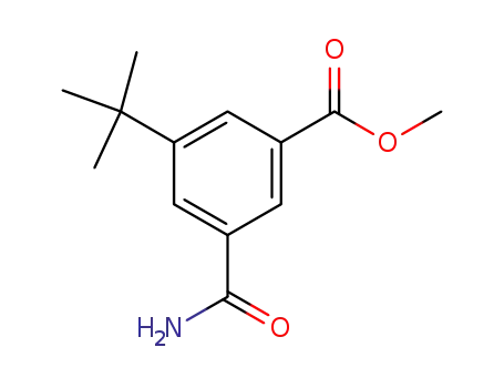 Molecular Structure of 885518-18-3 (3-TERT-BUTYL-5-METHYLCARBOXYLATE BENZAMIDE3-CARBAMOYL-5-TERT-BUTYL-METHYL BENZOATE)