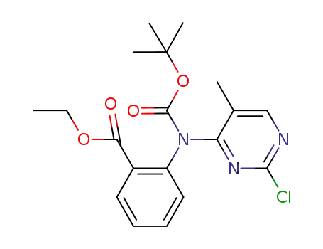 ethyl 2-((2-chloro-5-methyl-4-pyrimidinyl){[(1.1-dimethylethyl)oxy]carbonyl}amino)benzoate