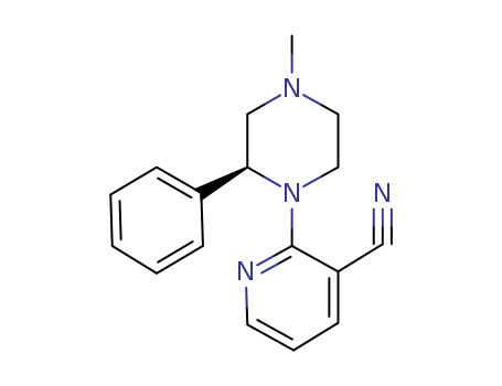 2-[(2S)-4-methyl-2-phenyl-1-piperazinyl]-
3-pyridinecarbonitrile