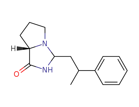 Molecular Structure of 1084907-50-5 ((7aS)-3-(2-phenylpropyl)hexahydro-1H-pyrrolo[1,2-c]imidazol-1-one)