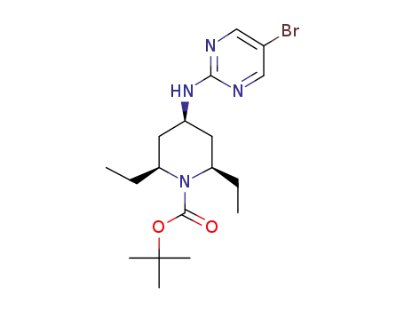 tert-butyl (2R,4r,6S)-4-((5-bromopyrimidin-2-yl)amino)-2,6-diethylpiperidine-1-carboxylate