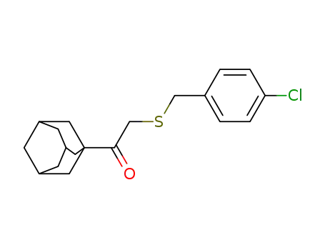 Molecular Structure of 64310-53-8 (1-adamantan-1-yl-2-(4-chlorobenzylsulfanyl)ethanone)