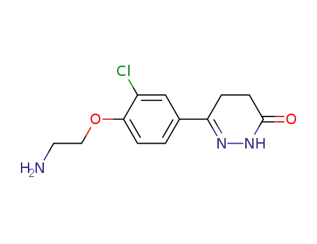 Molecular Structure of 133155-51-8 (6-[4-(2-amino-ethoxy)-3-chloro-phenyl]-4,5-dihydro-2H-pyridazin-3-one)