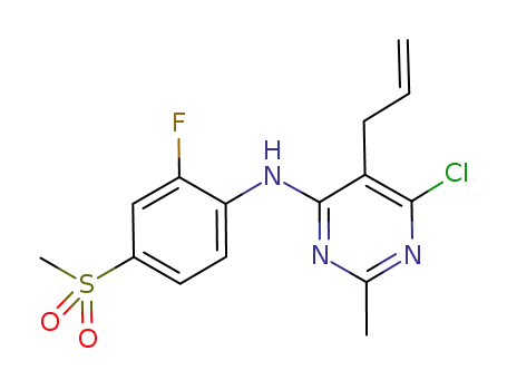 6-chloro-N-[2-fluoro-4-(methylsulfonyl)phenyl]-2-methyl-5-(2-propen-1-yl)-4-pyrimidinamine