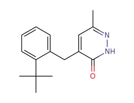 Molecular Structure of 1025154-57-7 (4-(2-tert-butyl-benzyl)-6-methyl-2H-pyridazin-3-one)