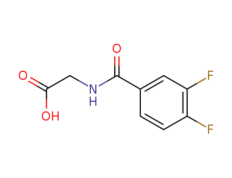 Molecular Structure of 315707-69-8 (2-(3,4-difluorobenzamido)acetic acid)