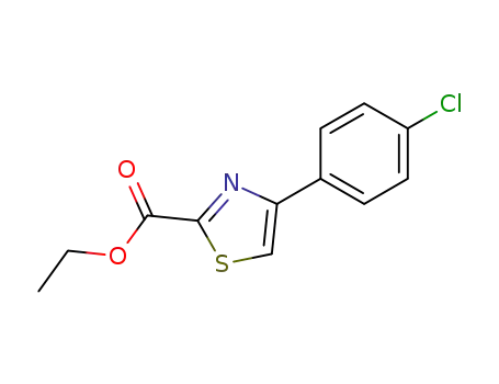 Molecular Structure of 75680-91-0 (Ethyl 4-(4-chlorophenyl)-1,3-thiazole-2-carboxylate)