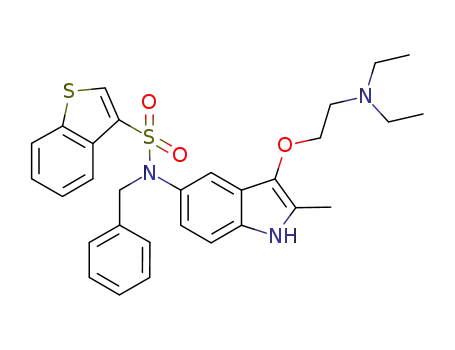 N-benzyl-N-{3-[2-(diethylamino)ethoxy]-2-methyl-1H-indol-5-yl}-1-benzothiophene-3-sulfonamide