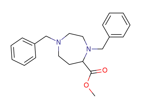 Molecular Structure of 220364-79-4 (1H-1,4-DIAZEPINE-5-CARBOXYLIC ACID, HEXAHYDRO-1,4-BIS(PHENYLMETHYL)-, METHYL ESTER)