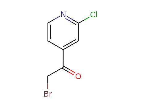 Molecular Structure of 23794-16-3 (2-Bromo-1-(2-chloropyridin-4-yl)ethanone)