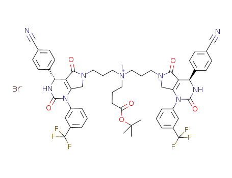Molecular Structure of 1150267-71-2 (Br<sup>(1-)</sup>*C<sub>55</sub>H<sub>54</sub>F<sub>6</sub>N<sub>9</sub>O<sub>6</sub><sup>(1+)</sup>)