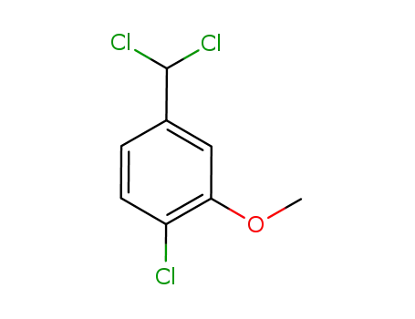 Molecular Structure of 189942-81-2 (Benzene, 1-chloro-4-(dichloromethyl)-2-methoxy-)