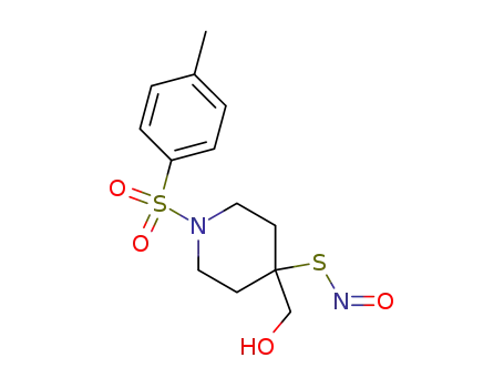 4-(hydroxymethyl)-1-[(4-methylphenyl)sulfonyl]-4-(nitrosothio)piperidine